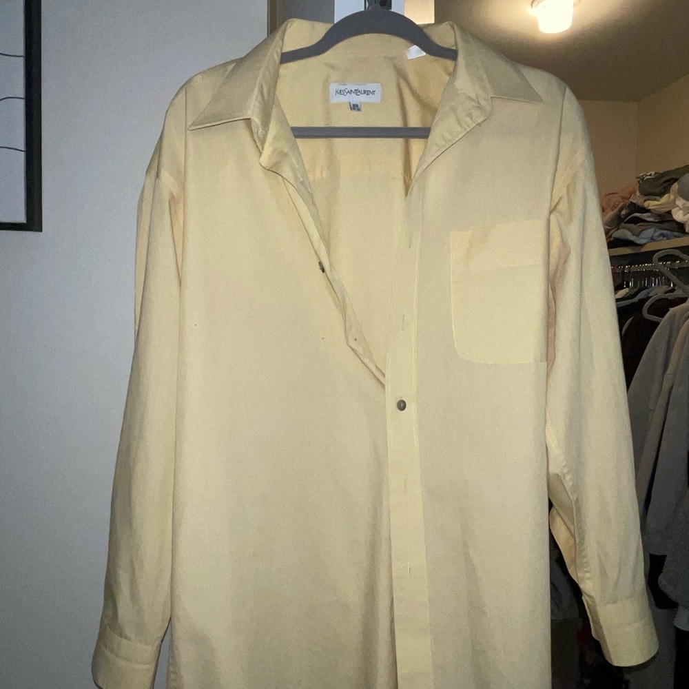 YSL yellow button up!
